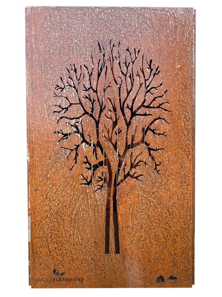 Corten staal buiten plaat Boom 180x90 cm